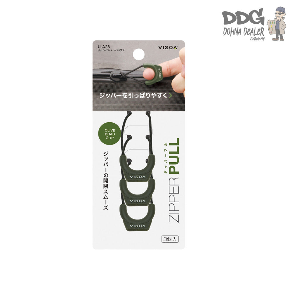 TSUCHIYA YAC Visoa_U-A28_Zipper Pull_Olive Darb_1