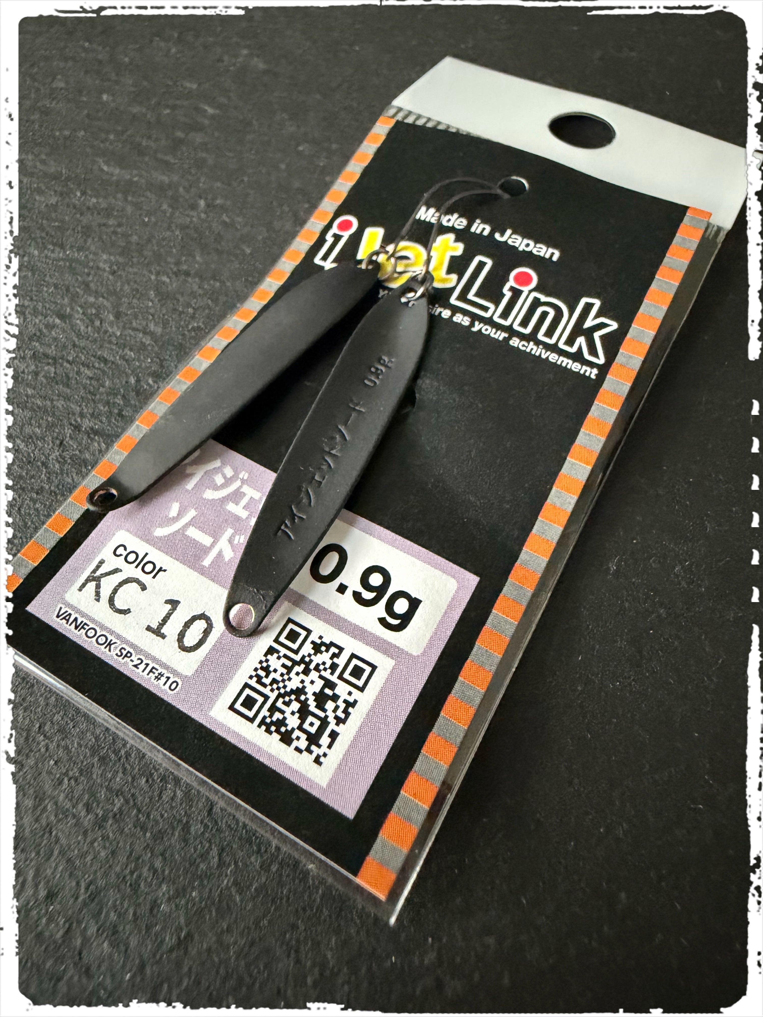 iJet Link Schwert (KC10) in Schwarz, Gewicht 0,9 g, auf Karton verpackt