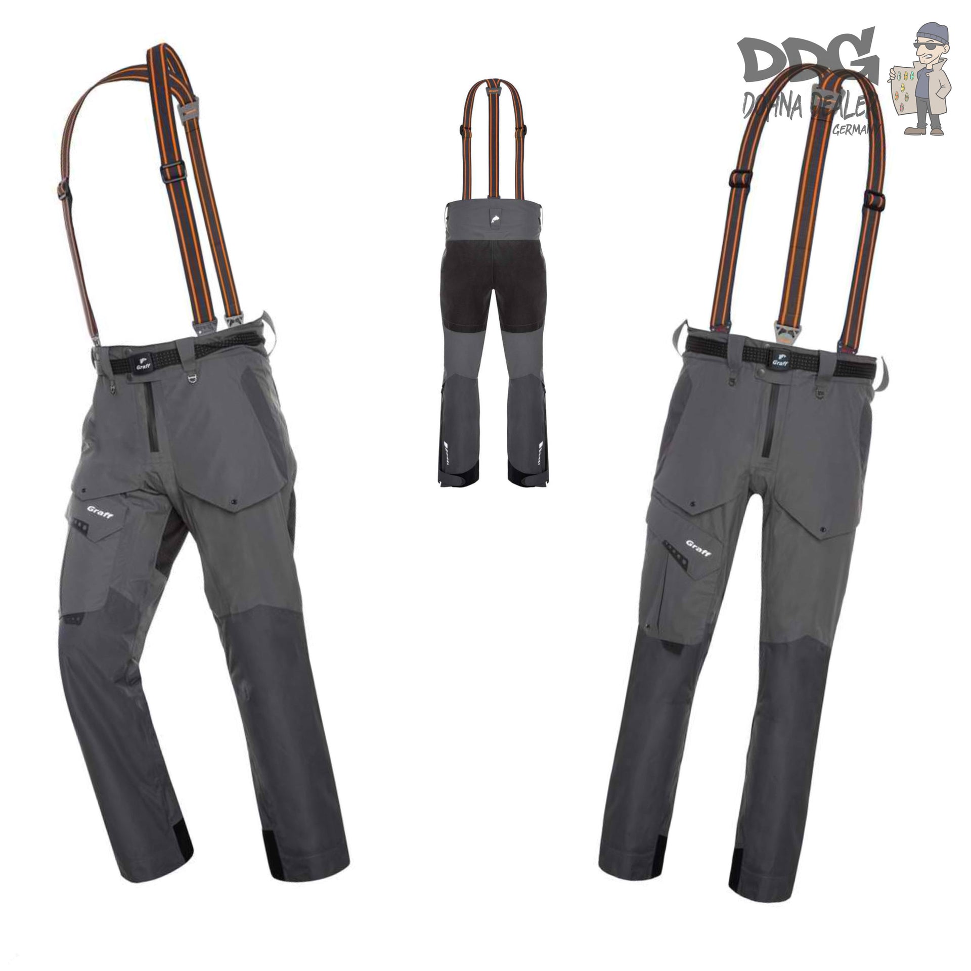 GRAFF LACHS ANGELHOSE – NORMAL – mit Hosenträgern