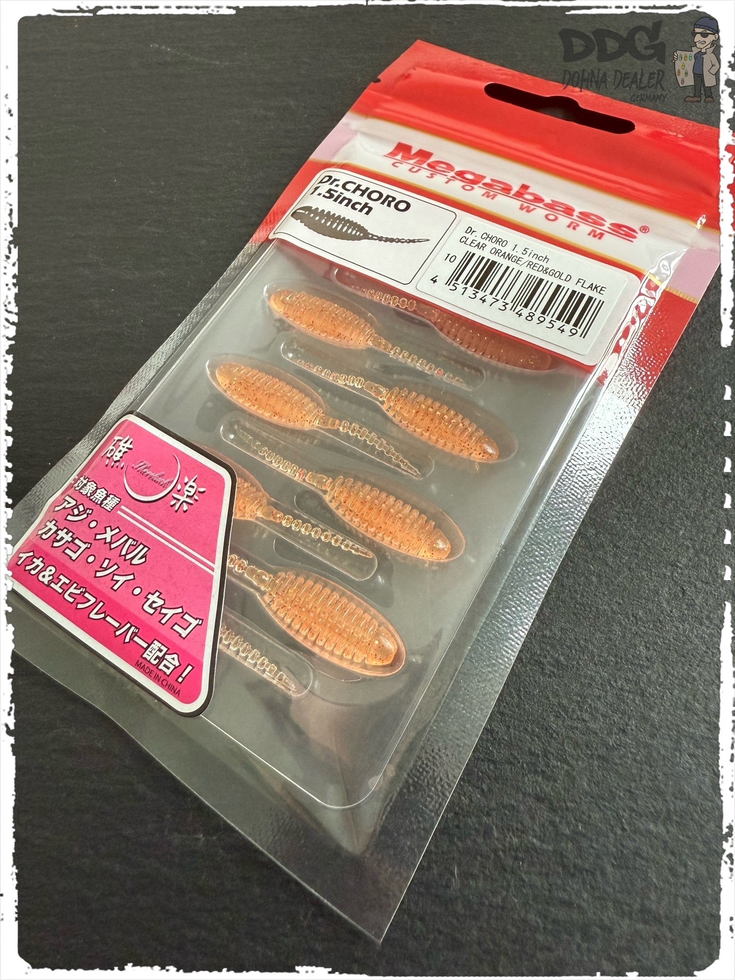 MegaBass – Dr. Choro #10 Clear Orange : Red+Gold Flake.jpeg