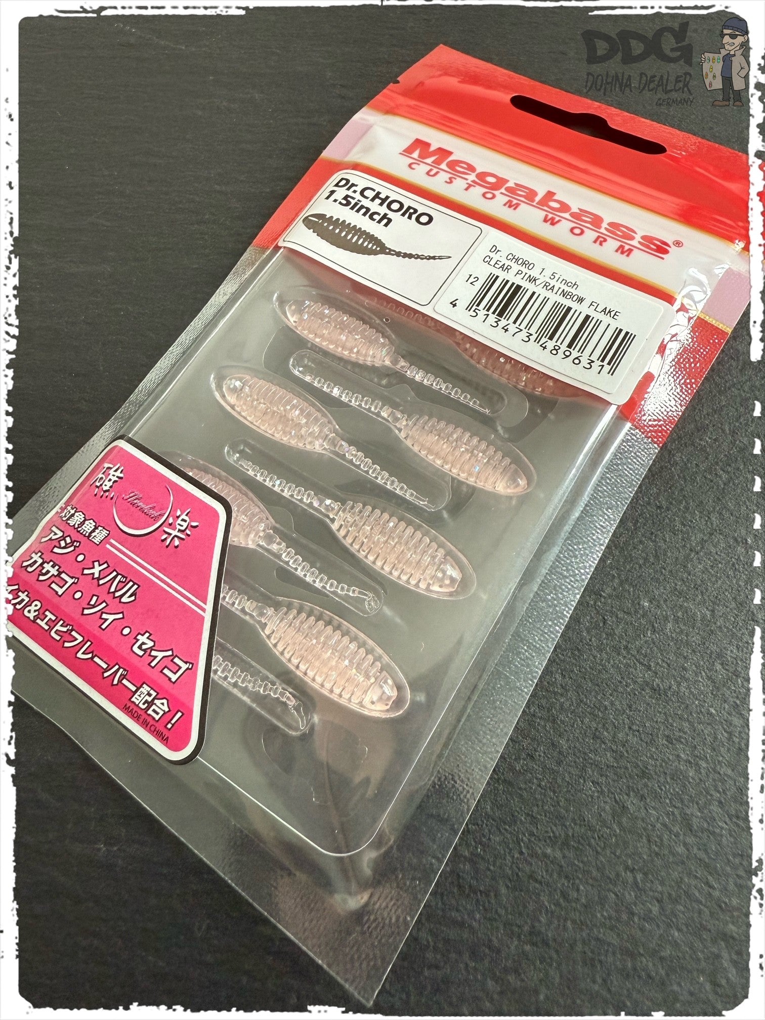 MegaBass – Dr. Choro #12 Clear Pink : Rainbow Flake.jpeg