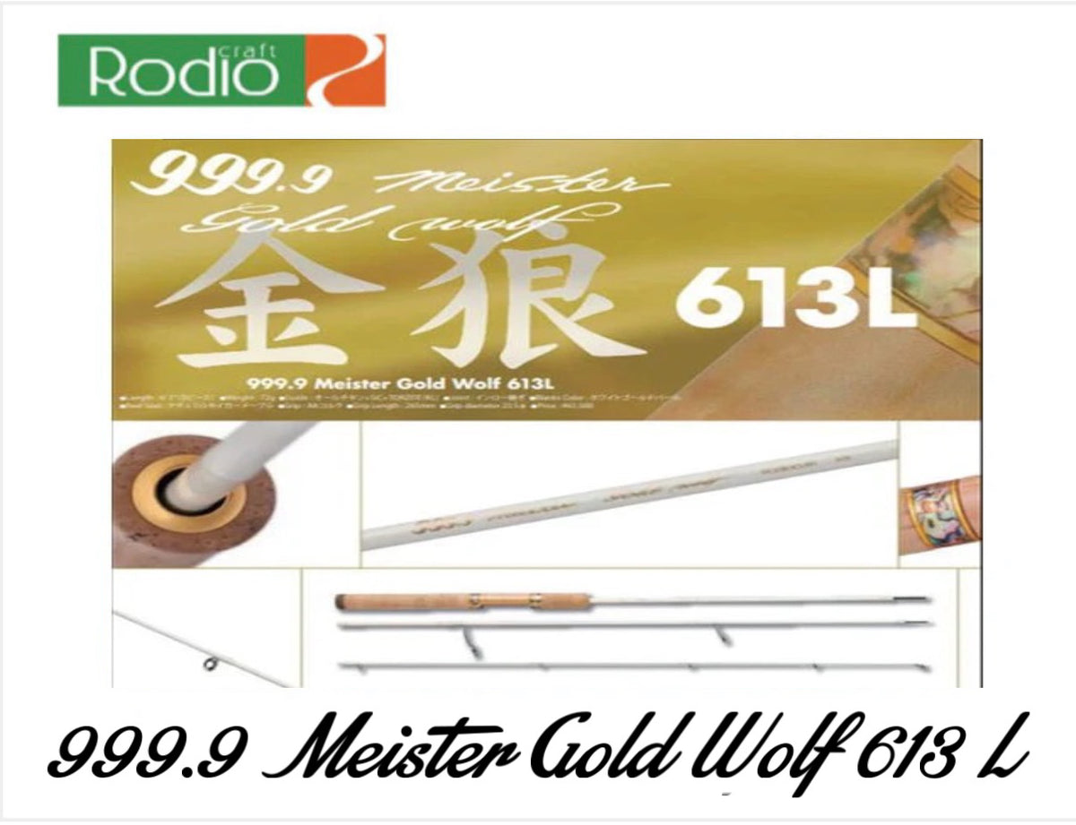 Rodio Craft 999.9 Gold Wolf 613L Meißelset in goldfarbener Verpackung