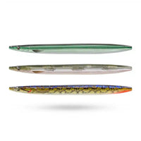 Sandeel-Köder-Set mit drei Lures in Grün, Silber und Blau-Gelb