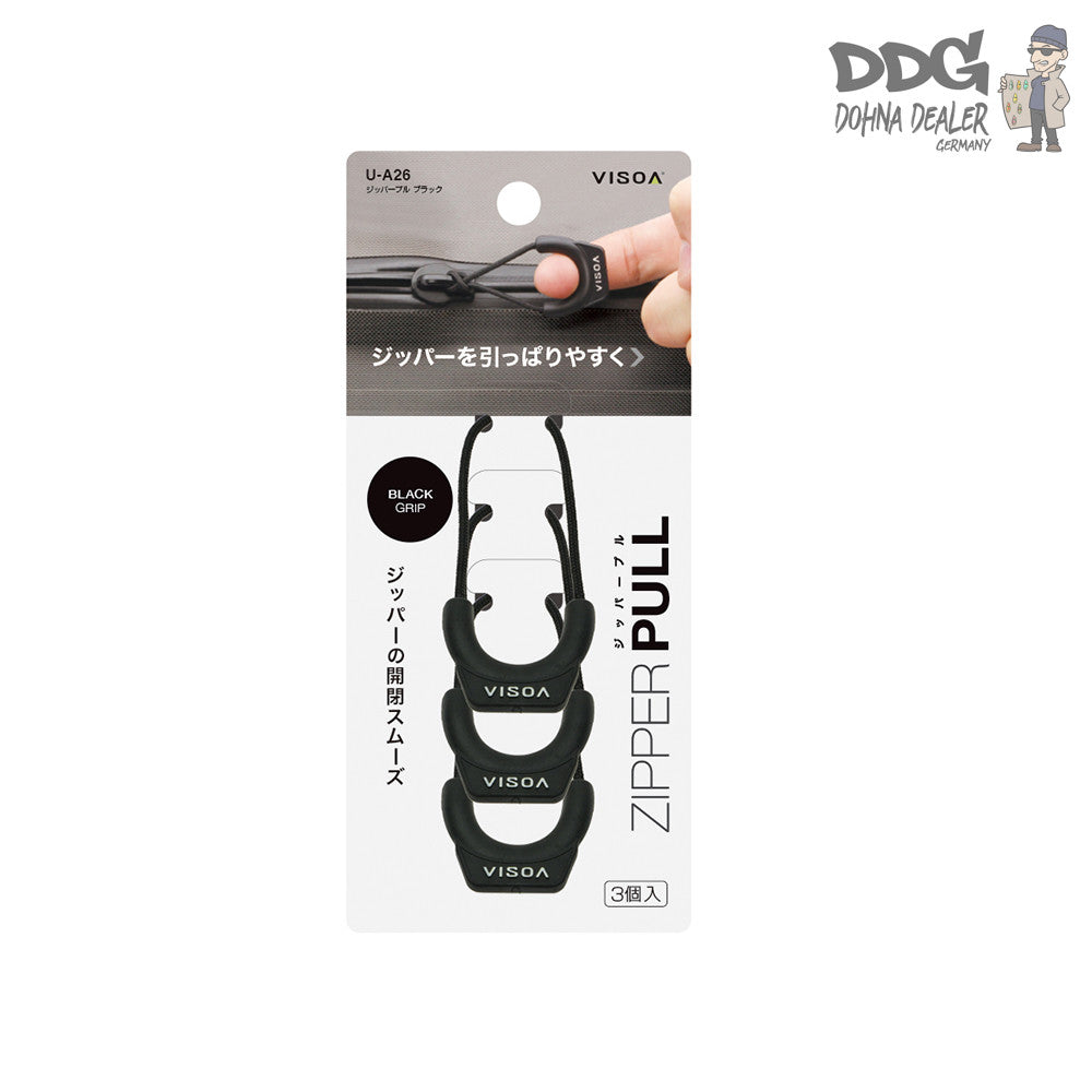 TSUCHIYA YAC Visoa_U-A26_Zipper Pull_Black_1
