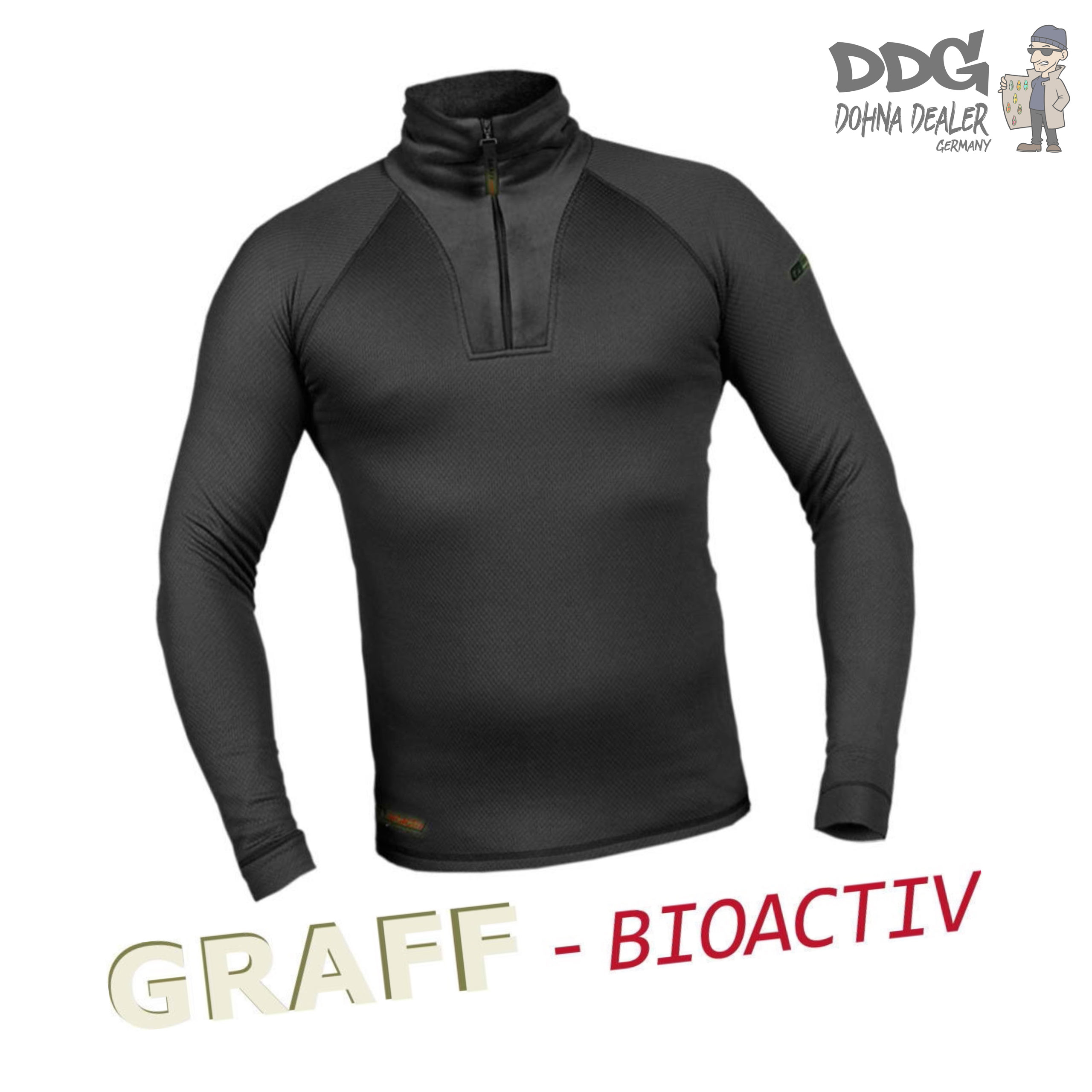 GRAFF WOLF Funktionsunterwäsche aus DUO-SKIN 300 Sweat-Shirt mit Reißverschluss