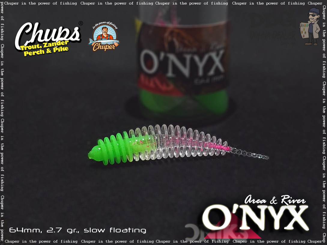 Onyx 64mm – Chartreuse-Crystal-Red Flakes