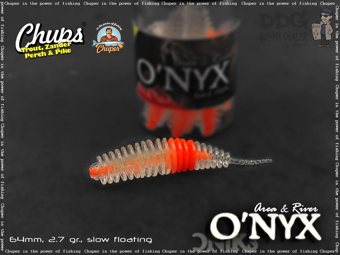 Onyx 64mm – Crystal-Red Dot-Gols Flakes